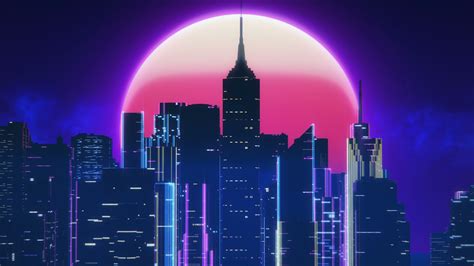 Synthwave City Retro Neon 4k Hd Artist 4k Wallpapers