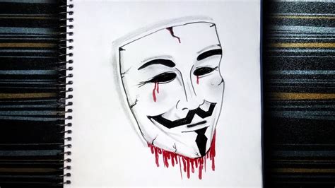 Easy Drawing Idea How To Draw Hacker Mask Simple Drawing Art Youtube