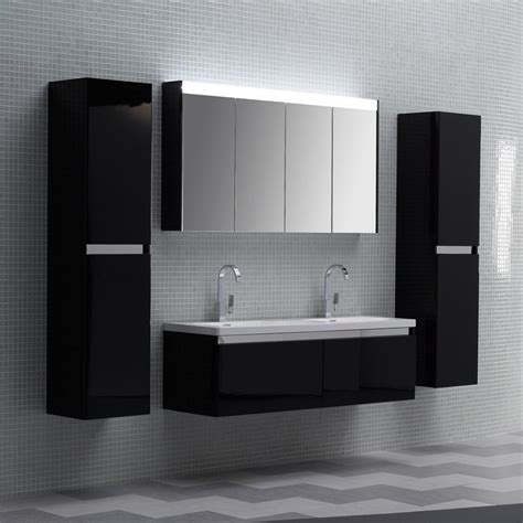 This is a small bathroom ensuite. Lusso Stone Noire Double Designer Bathroom Wall Mounted ...
