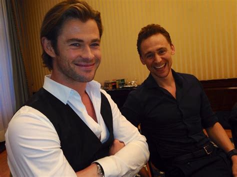 Chris Hemsworth And Tom Hiddleston Looking Happy And Adorable Ladyboners