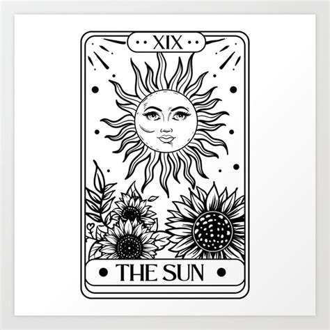 Tarot Card Sun Art Print By You Effect Society6