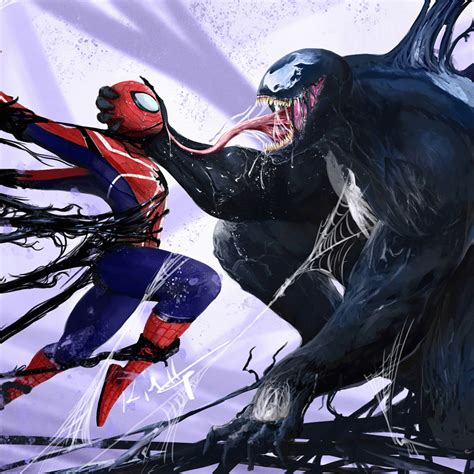 1080x1080 Spider Man Vs Venom 4k Fight Art 1080x1080 Resolution
