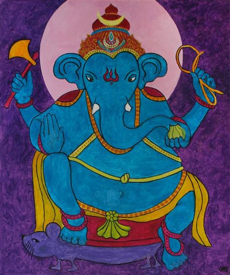 Ganesha The Hindu Elephant God Painting By George Pedder Smith