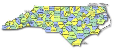 Online Maps North Carolina County Map