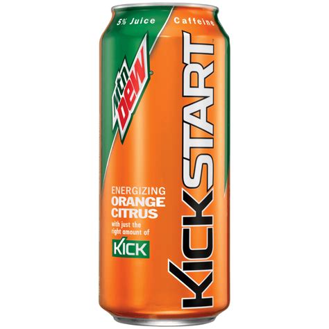 Mountain Dew Kickstart Orange Citrus Juice Drink 16 Fl Oz Can