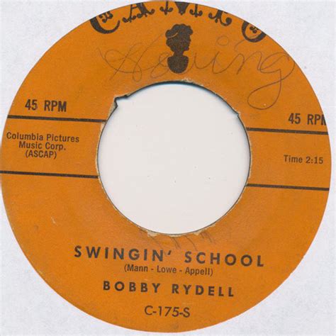 Bobby Rydell Swingin School Ding A Ling 1960 Monarch Pressing Vinyl Discogs
