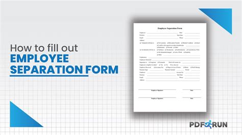 How To Fill Out Employee Separation Form Pdfrun Youtube