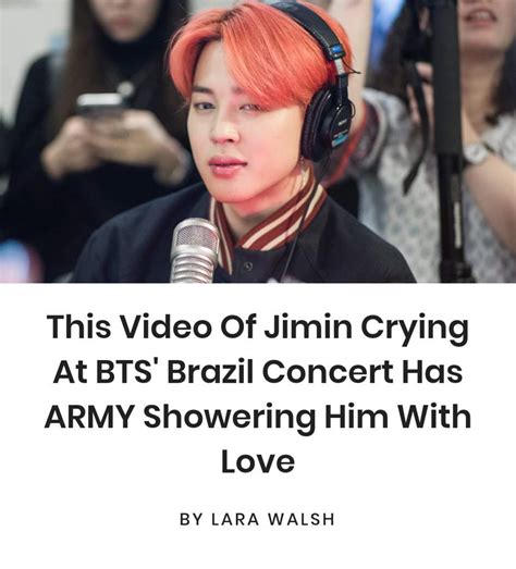 Jimin Crying In Brazil Concert Made Armys Worried And Heartsick Bts Amino