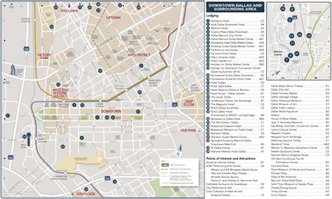 Dallas Hotels And Tourist Attractions Map
