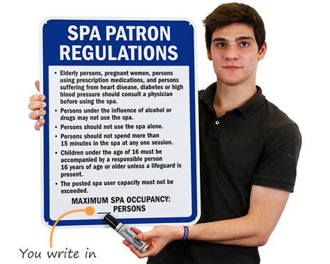 Spa Jacuzzi Rules Signs Free Pdfs