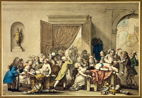 A Theatre Of Medicine And Surgery Watercolour By Johann Heinrich