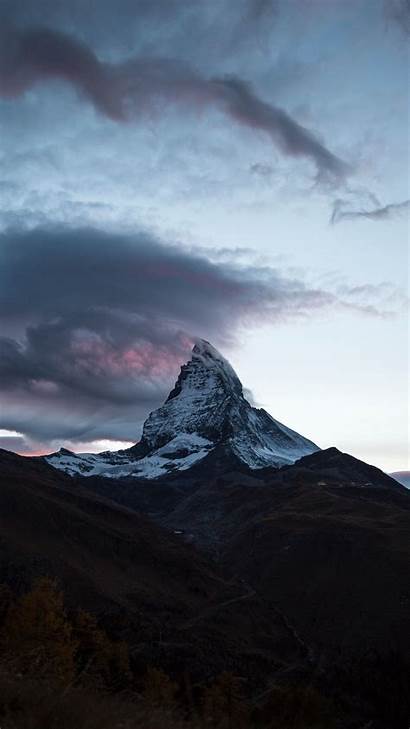 Mountain Clouds Summit Background Switzerland Samsung 4k