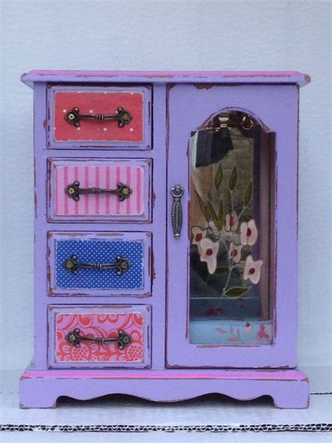 Vintage Jewellery Box Reworked Jewelry Box Shabby Chic Etsy Shabby