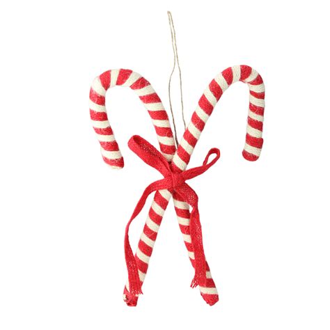 Raz Imports 115 Country Rustic Hanging Double Candy Cane Christmas