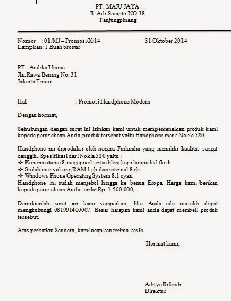 3 contoh surat penawaran kerjasama barang elektronik download contoh surat dinas bentuk semi block style. Contoh Surat Niaga Blok Style