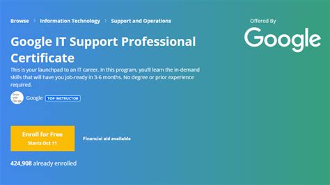 Maybe you would like to learn more about one of these? Google IT Support Professional Certificate