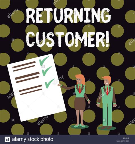 Text Sign Showing Returning Customer Business Photo Showcasing