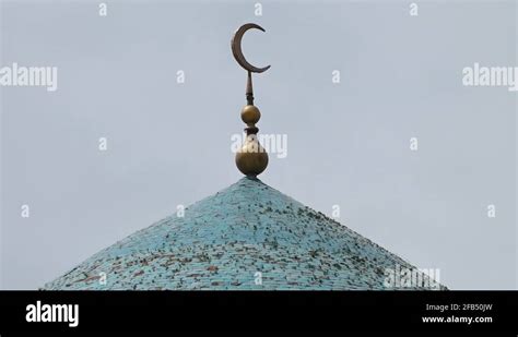 Crescent Symbol Of Islam On Top Of The Dome Of Stock Videos Footage