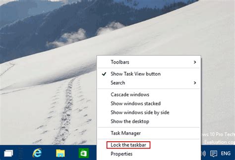 How To Lock Taskbar In Windows 10 Socsos