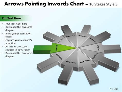 Arrows Pointing Inwards Chart 10 Stages 2 Presentation Powerpoint