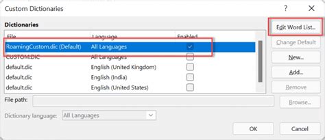 How To Add Custom Dictionary In Outlook