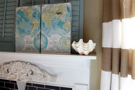 25 Diy Interior Decorating Ideas To Use Maps Shelterness