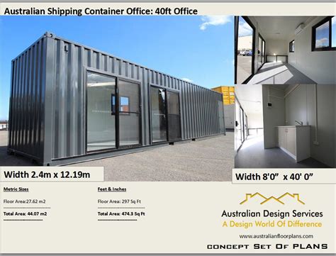 40ft / 12,2m shipping container diy house plans complete set of cargo container house plans construction progress + comments complete material list + tool list diy building cost $25,500 free sample plans of one of our design. Transportable Office 40 Foot Shipping Container Office ...