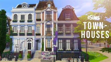 Townhouse The Sims 4 Speed Build No Cc Part 1 Youtube