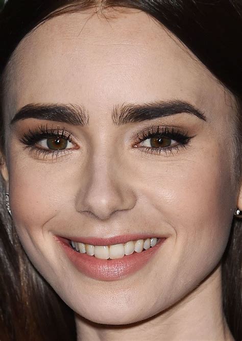 close up of lily collins at the 2017 go campaign gala lily collins makeup lily collins