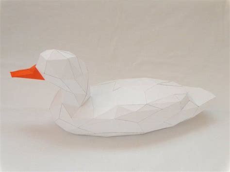 Duck Papercraft Pdf Pack 3d Paper Sculpture Template With
