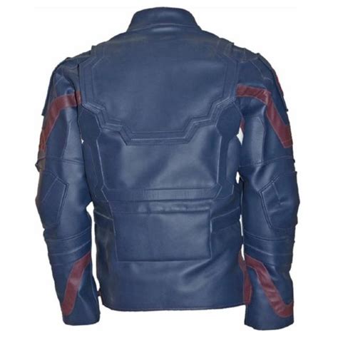 Chris Evans Captain America Civil War Leather Jacket Real Leather