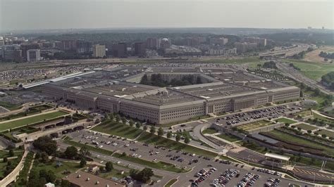 48k Stock Footage Aerial Video Orbiting Around The Pentagon In