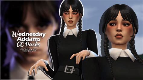 Sims 4 Wednesday Addams Outfit Cc