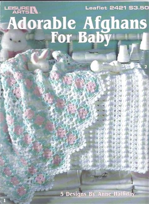 Leisure Arts 2421 Adorable Afghans For Baby Crochet Sewing Pattern Heaven