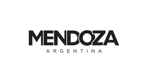 Mendoza In The Argentina Emblem The Design Features A Geometric Style