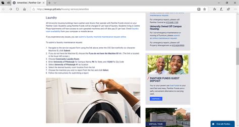 Laundry Machine Maintenance Request Panther Central All Campuses