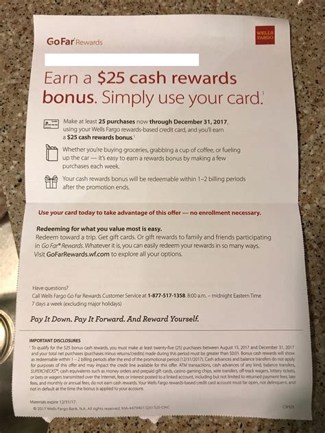 Your wells fargo credit card is covered by zero liability protection at no extra cost. Targeted Wells Fargo $25 Bonus For Making 25 Purchases On Credit Card - Doctor Of Credit