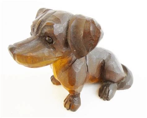 Antique Carved Wood Dog With Glass Eyes Worldrarities Ruby Lane