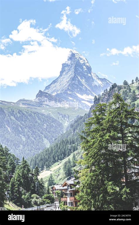 Stunning Alpine Village Zermatt In Switzerland Famous Matterhorn