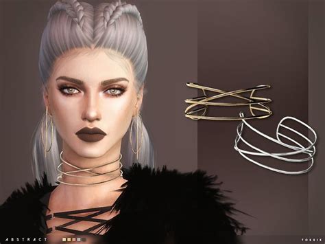 5 Colours Found In Tsr Category Sims 4 Female Necklaces Sims 4 Mods