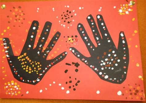 Art With Mrs Baker Aboriginal Hand Print Art Aboriginal Education Aboriginal Art Australia