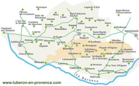 Villages In The Luberon List And Map Provence Luberon