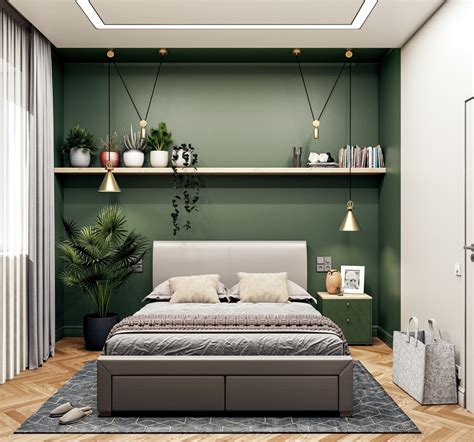 Focus on larger pieces like a. green-grey-and-gold-bedroom - Awesome Decors