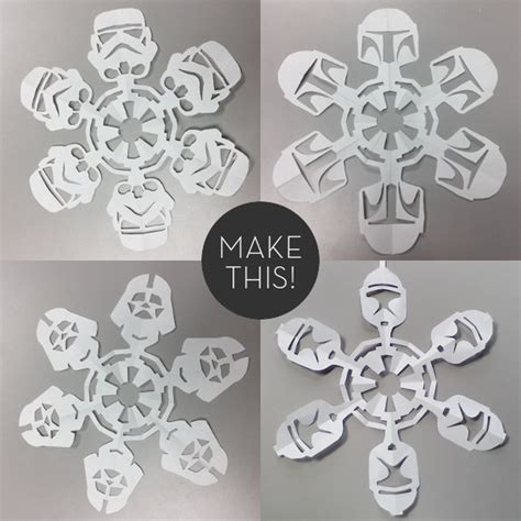 How To Make Diy Star Wars Snowflakes Free Printables Star Wars