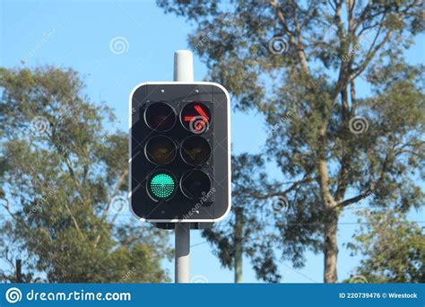 Modern Traffic Lights Stock Photo Image Of Illuminated 220739476