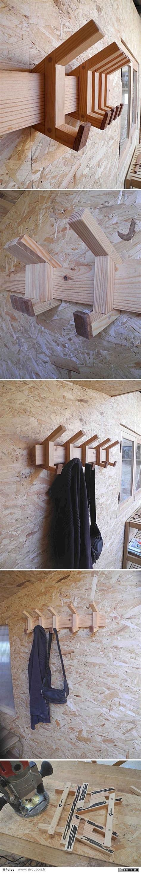 70 Exceptional Woodworking Ideas To Decor Your Home Patère Mobilier