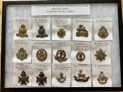 Vintage Cap Badges Of Infantry Regiments Of The British Army Etsy Uk