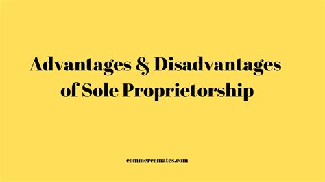 If you don't make any other arrangements for your business's structure, you become a sole proprietor the moment you start doing business, whether you're offering goods or services. 10 Advantages and Disadvantages of Sole Proprietorship ...