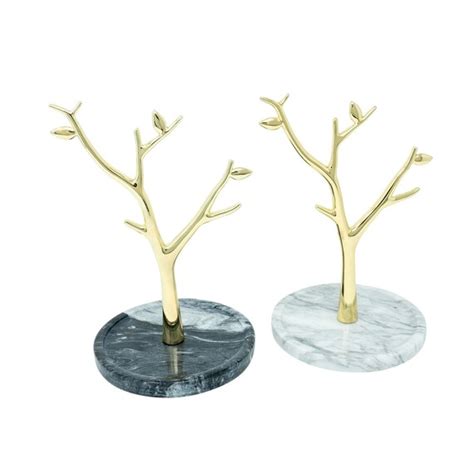 Marble Jewelry Tree Gold Necklace Holder Jewelry Stand For Etsy