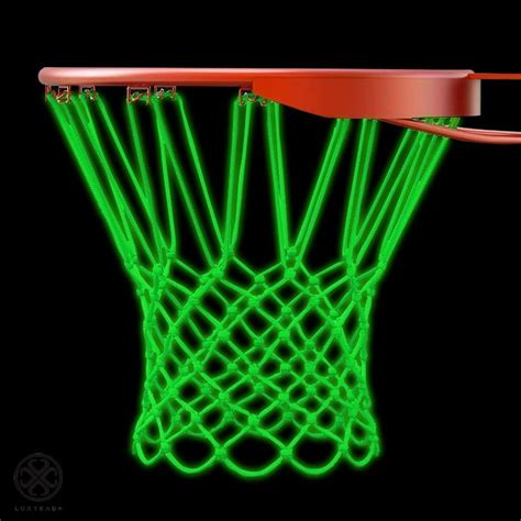 Luxtrada Glow In The Dark Outdoor Basketball Net Nylon Glowing Basketball Hoop Rim Net All